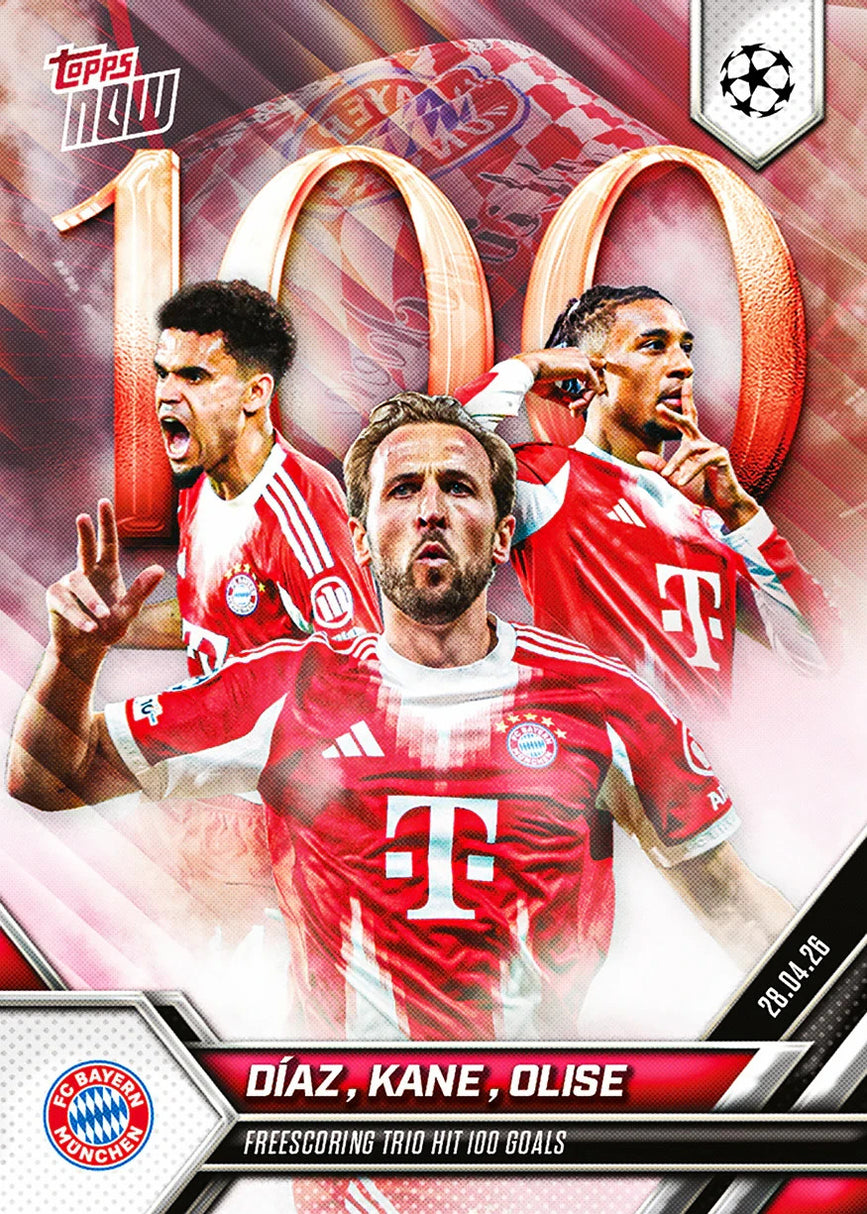 Topps NOW UCL 2025/26 - Card 127 - Harry Kane Michael Olise Luis Díaz - Bayern