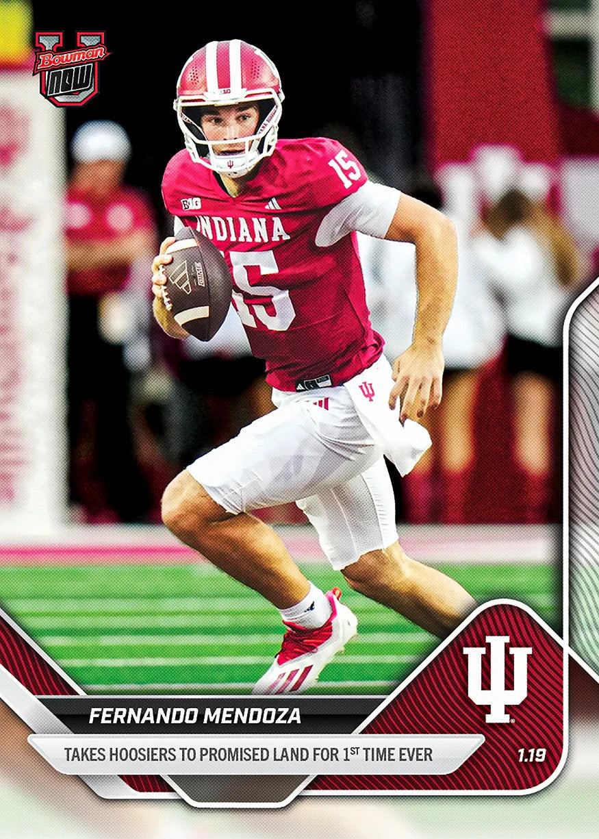 Fernando Mendoza - 2025-26 Bowman U NOW® Football - Card 67 - Indiana University