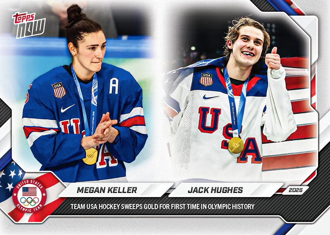Topps NOW Olympic Games 2026 - Card 19 - Megan Keller / Jack Hughes - Gold Medal