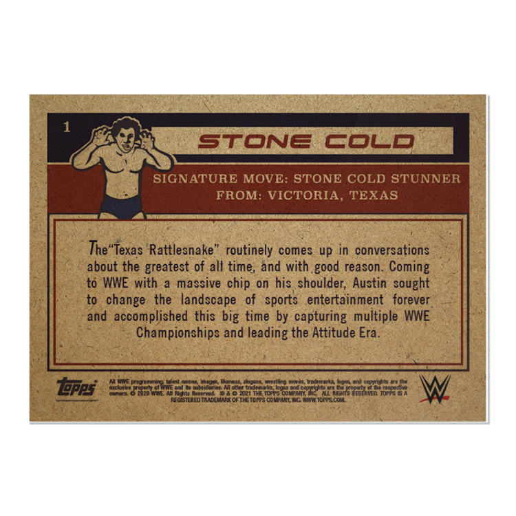 Topps Wrestling WWE Living Set - Card 01 - Stone Cold Steve Austin